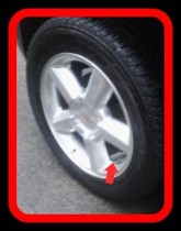 Wheel detailed by Fifty Dollar Detail.